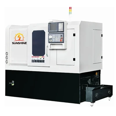 Automatische spaanverwijdering van CNC-hellende draaibank